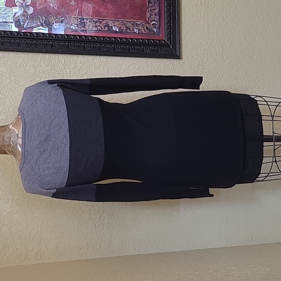 Womens Haute Hippie Colorblock Merino Wool V-Neck Sweater Dress Size XS - Picture 4 of 7